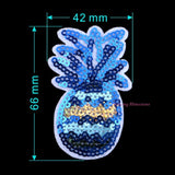 Pineapple / Ananas Sequined Patches Big Badge Brand Name sticker Cartoon Motif Applique Women Children Clothes Clothing