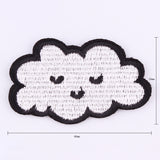 1Pcs Cloud Patches  For Clothing Iron On Embroidered Sew Applique Cute Patch Fabric Badge Garment DIY Apparel Accessories