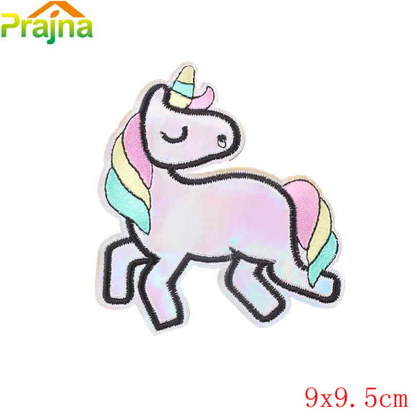 1PCS Anime Space Unicorn Cat Patch Iron Sew On Cartoon Patches Rainbow Cute Cheap Embroidered Patches For Clothes Stickers Badge