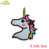 1PCS Anime Space Unicorn Cat Patch Iron Sew On Cartoon Patches Rainbow Cute Cheap Embroidered Patches For Clothes Stickers Badge