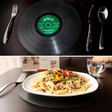 Vinyl Record Silicone  Dining Table Mats 2pcs
