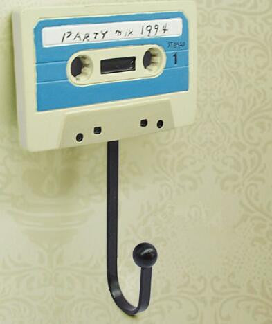 Vintage Coat Hooks - Cassette, Floppy Disk & Vinyl Record