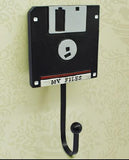 Vintage Coat Hooks - Cassette, Floppy Disk & Vinyl Record