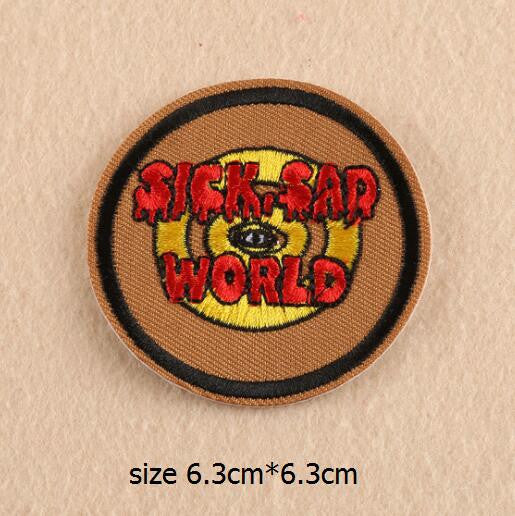 2017 new Embroidery Iron ON Patches Super Delicate Embroidered Beauty Round Punk Style Design Pop US and sew on are available