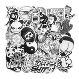 60 PCS Black and White Cool Stickers