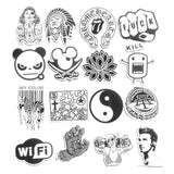 60 PCS Black and White Cool Stickers