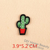 8 Pcs/Lot Plant Cactus Embroidered Iron on Patches for Clothing DIY Apparel Accessories Lollipop Sticker Appliques Badge @I
