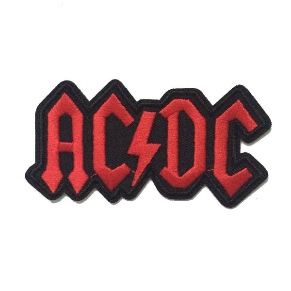 ACDC AC/DC Music Band Logo patch Rock Heavy Metal Punk Music Band Logo Patch Sew Iron on Embroidered Badge Sign Costume Gift