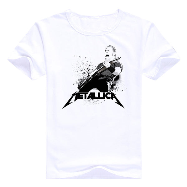 Summer Classic Heavy Metal Metallica Design Rock T-shirts Casual Cotton T Shirt Hipster Men Hip Hop Tshirt