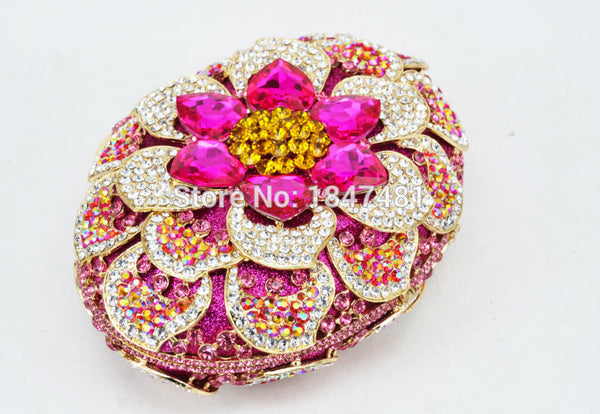 Jewel Encrusted Flower-gasm Clutch