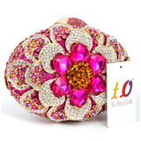 Jewel Encrusted Flower-gasm Clutch