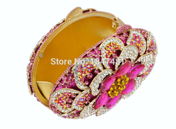 Jewel Encrusted Flower-gasm Clutch