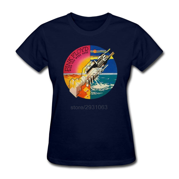 Shirts Online PINK FLOYD Rock WISH YOU WERE HERE top Cotton For Womens Custom Work Tshirts New Style Ladies Tees