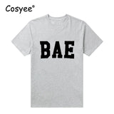 Cosyee New Arrival White Letter BAE Printed Women's Summer Top Slim Vogue Hipster Hot Sale Harajuku Lady's Black T Shirt Top Tee