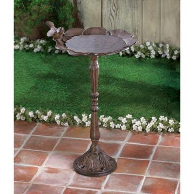 Rustic Iron Birdbath