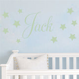 D201 Baby Boys Wall Sticker - Personalised Stars Child Name Bedroom Nursery vinyl stickers