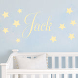 D201 Baby Boys Wall Sticker - Personalised Stars Child Name Bedroom Nursery vinyl stickers