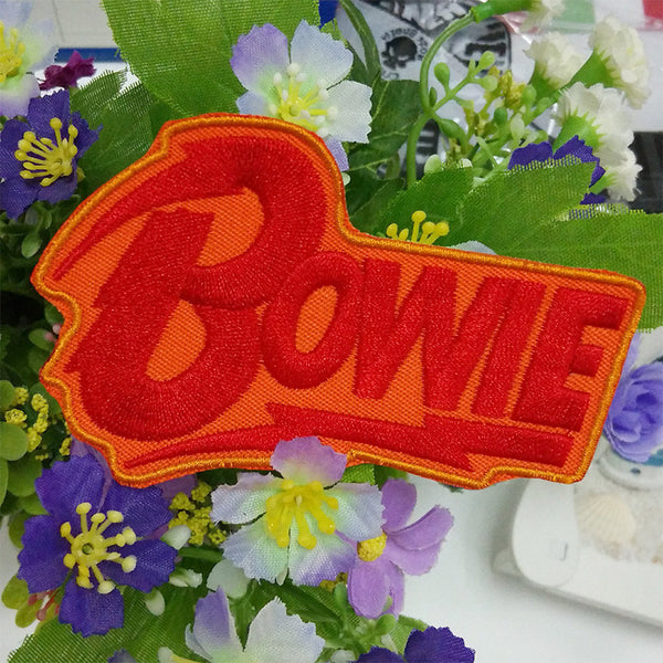 David Bowie red/yellow flash iron-on/sew-on cloth patch