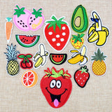 Diy fruit patches for clothing iron embroidered patch applique iron on patches sewing accessories badge stickers for clothes bag