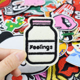 Diy patches for clothing iron embroidered patch applique iron on patches sewing accessories badge stickers for clothes bag 20pcs
