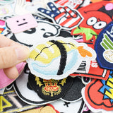 Diy patches for clothing iron embroidered patch applique iron on patches sewing accessories badge stickers for clothes bag 20pcs
