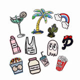 FENGRISE Cartoon Embroidered Patch Iron On Patches For Kids Clothing Felt Shapes Sewing Applique Fabric Lace Badge Letter Patch