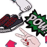 FENGRISE Cartoon Embroidered Patch Iron On Patches For Kids Clothing Felt Shapes Sewing Applique Fabric Lace Badge Letter Patch