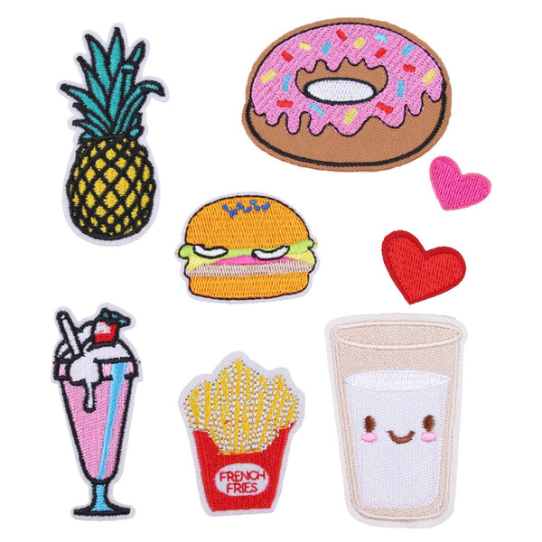 FENGRISE Cartoon Embroidered Patch Iron On Patches For Kids Clothing Felt Shapes Sewing Applique Fabric Lace Badge Letter Patch