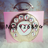 Rotary Dial Phone Perfume Shaped Clutch Realness