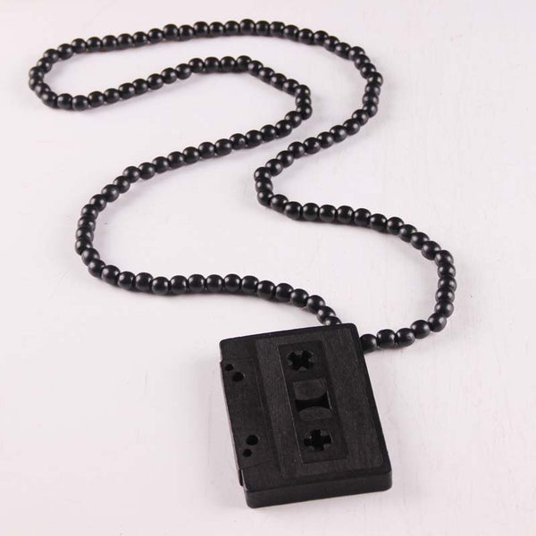 Cassette Tape Pendant  Wooden 4 colors