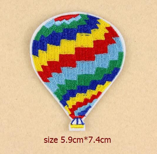 Hot air balloon bees Small Patch Computer Embroidery Hand Sewing Ironing Sticker On Cloth Garment Hat Bag Accessories NO.917