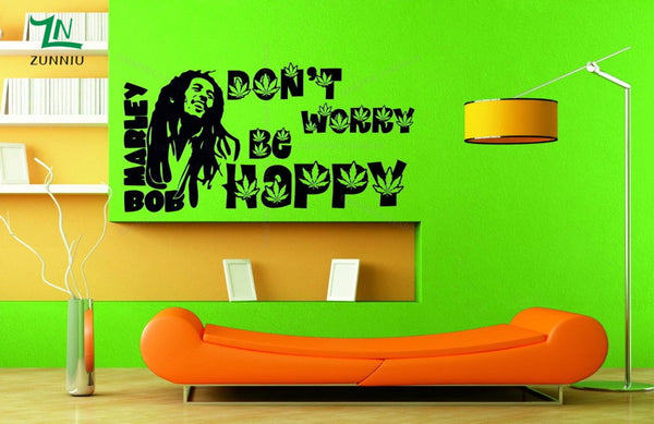 Bob Marley - 'Don't Worry Be Happy'  Vinyl Wall Sticker Decal
