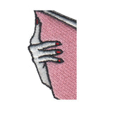 free shipping fee Books 8.8x6cm  embroidery patch heat cut iron-on backing Customized design is welcome for us