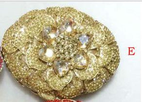 Jewel Encrusted Flower-gasm Clutch