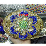 Jewel Encrusted Flower-gasm Clutch