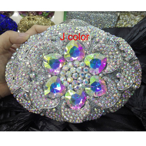 Jewel Encrusted Flower-gasm Clutch