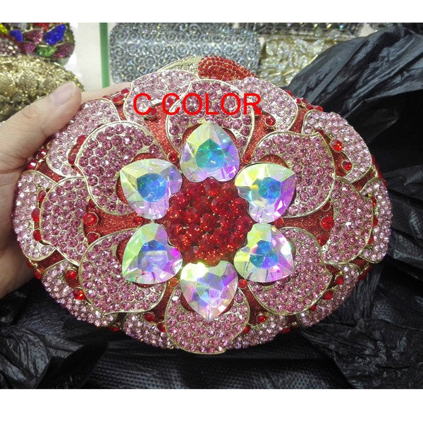 Jewel Encrusted Flower-gasm Clutch