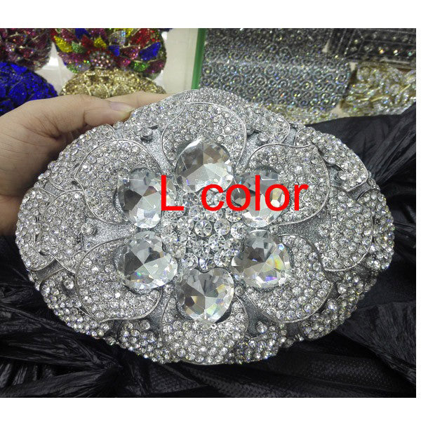 Jewel Encrusted Flower-gasm Clutch