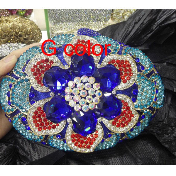 Jewel Encrusted Flower-gasm Clutch