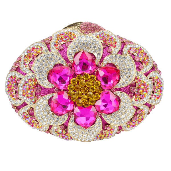 Jewel Encrusted Flower-gasm Clutch