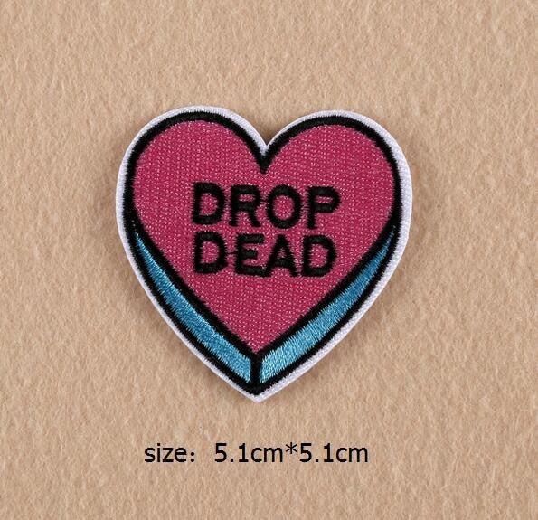 Love Small Patch Computer Embroidery Hand Sewing Ironing Sticker On Cloth Garment Hat Bag Accessories NO.927