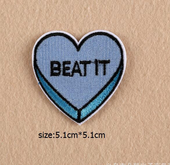 Love Small Patch Computer Embroidery Hand Sewing Ironing Sticker On Cloth Garment Hat Bag Accessories NO.927
