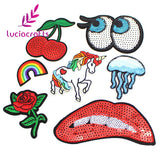 Lucia Craft Random mixed Assorted Iron-on or Sew-on Embroidered Patch Motif Applique Clothing accessories 082007182