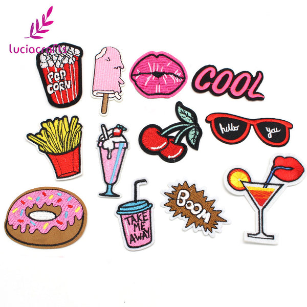 Lucia Craft Random mixed Assorted Iron-on or Sew-on Embroidered Patch Motif Applique Clothing accessories 082007182