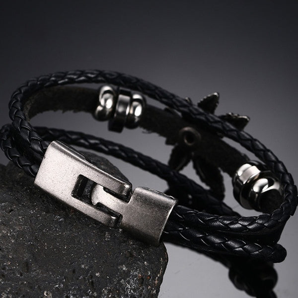 Cannabis Friendship Leather Bracelet