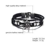 Cannabis Friendship Leather Bracelet