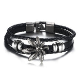 Cannabis Friendship Leather Bracelet