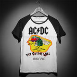 fly on the wall tour 1985 acdc classic rock logo men women tee shirt