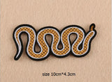 New Down pilot Jacket Delicate Fashion Embroidery Iron On Patches Beauty Snake Gun Animal Gitter Badges Motif Applique