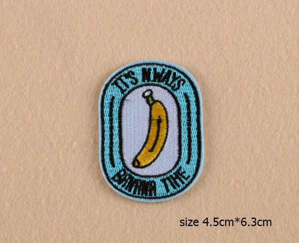 New Hand Shoes Pizza Cartoon Style Delicate Embroidered Patches Iron On Patch Badge DIY Clothing Applique Accessories